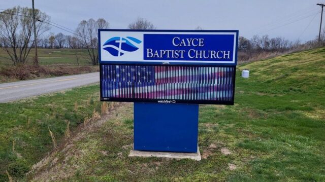 Church sign represents rebuild, new beginnings for KY town - The ...