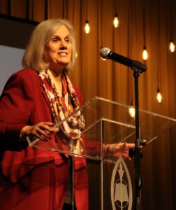 Connie Dixon at podium