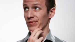 man in gray button up shirt